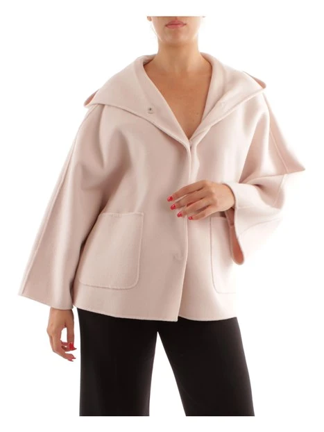 CAPPOTTO CORTO CON CAPPUCCIO DONNA BIANCO