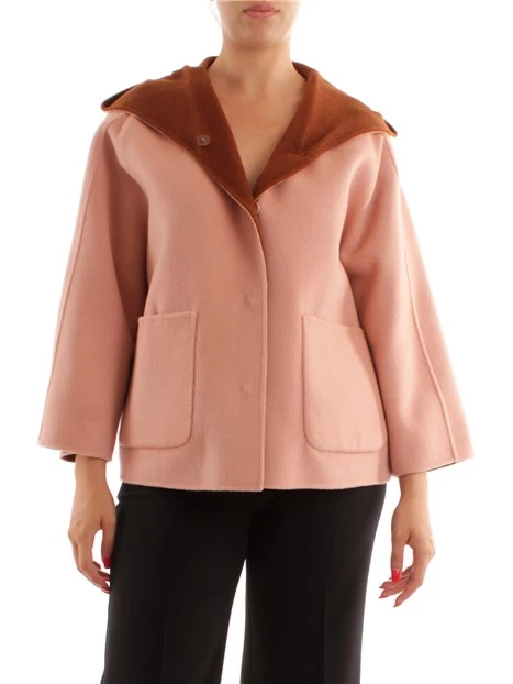 CAPPOTTO REVERSIBILE IN PURA LANA DONNA ROSA