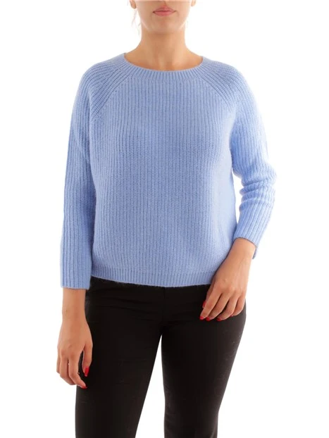 MAGLIA IN PUNTO PANNOCCHIA DONNA AZZURRO