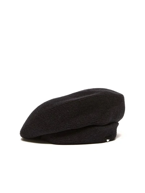 CAPPELLO BASCO CON LOGO DONNA NERO