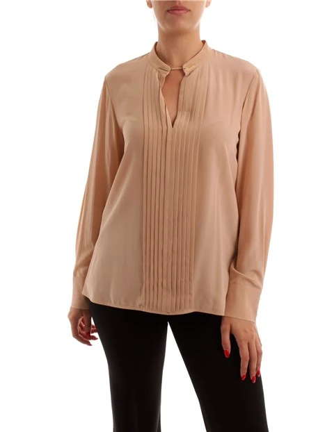 BLUSA CON CATENELLA DONNA ROSA NUDE