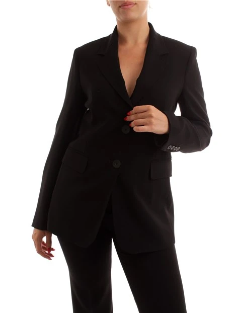 GIACCA BLAZER CON DUE BOTTONI DONNA NERO