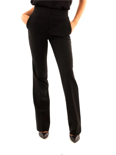 PANTALONE IN MISTO LANA DONNA NERO