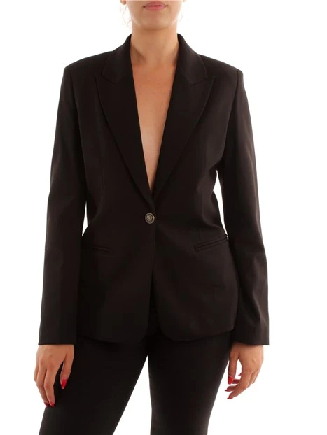 BLAZER CON BOTTONI LOGATI DONNA NERO