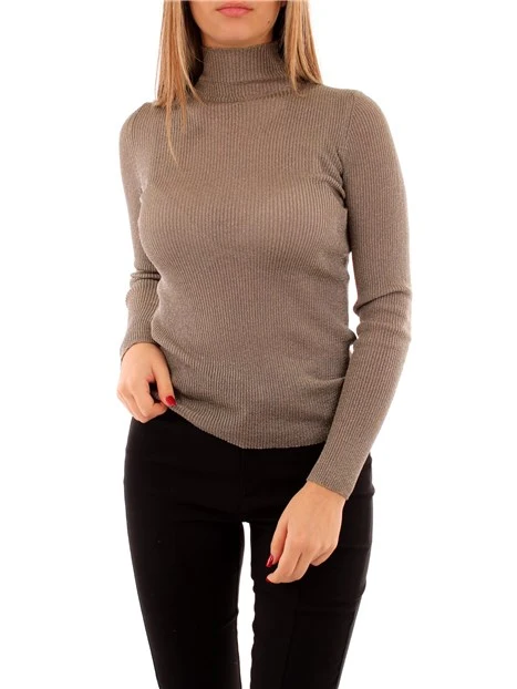 MAGLIA DOLCEVITA IN LUREX DONNA ECRU