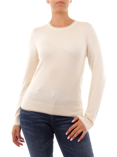 MAGLIA EOSOSTENIBILE MONOCOLORE DONNA BEIGE