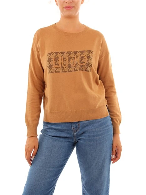 MAGLIA LOGO CON STRASS LIU JO BETTER DONNA BEIGE