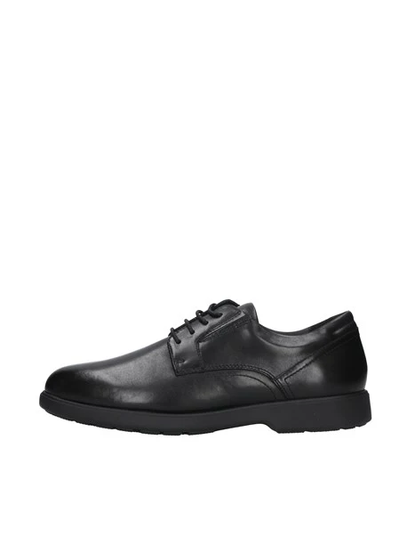 STRINGATE OXFORD SPHERICA IN PELLE UOMO NERO