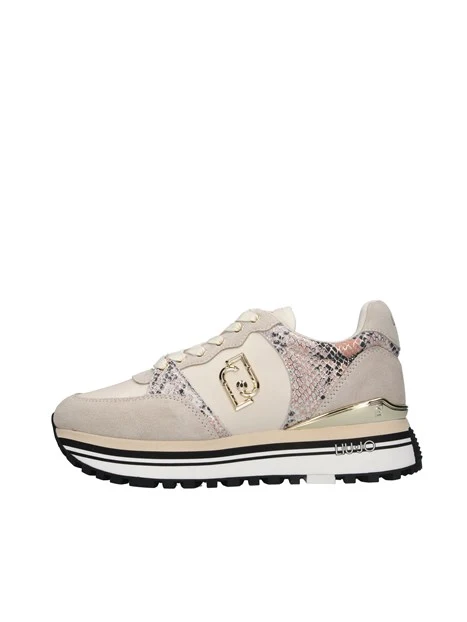 SNEAKERS CON INSERTO PITONATO DONNA BEIGE