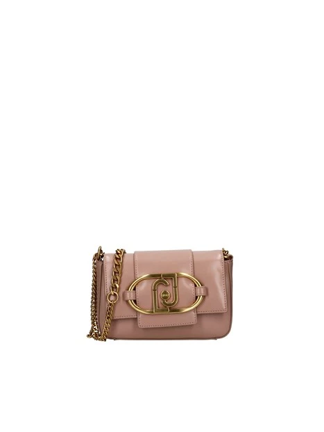 BORSA A SPALLA CON MANICO DORATO DONNA ARANCIO