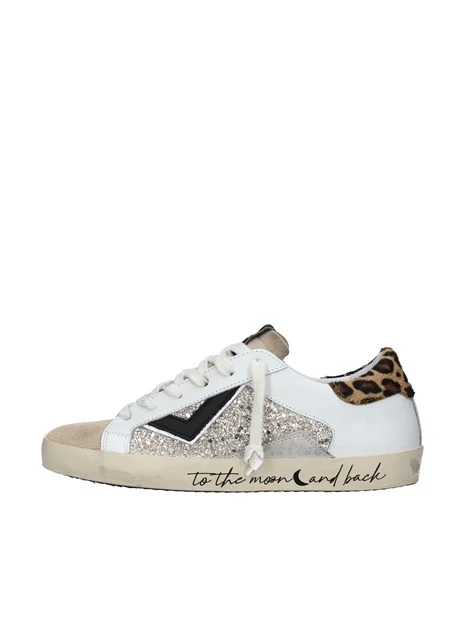 SNEAKERS SUPRIME CON GLITTER DONNA BEIGE PLATINO