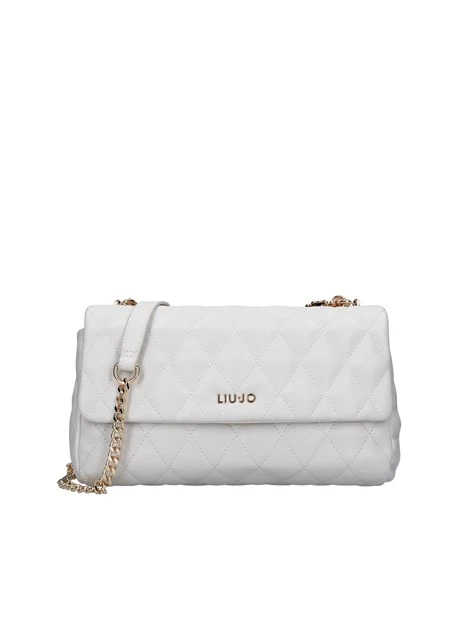 BORSA A TRACOLLA CON CIONDOLI PORTAFORTUNA DONNA BIANCO