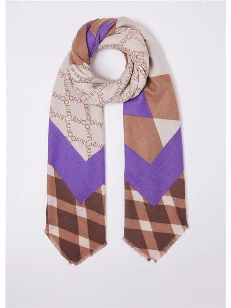 FOULARD A ROMBI  DONNA MARRONE
