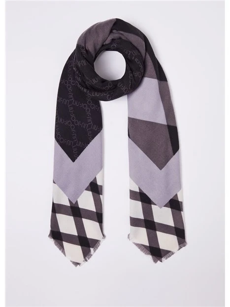 FOULARD A ROMBI  DONNA NERO