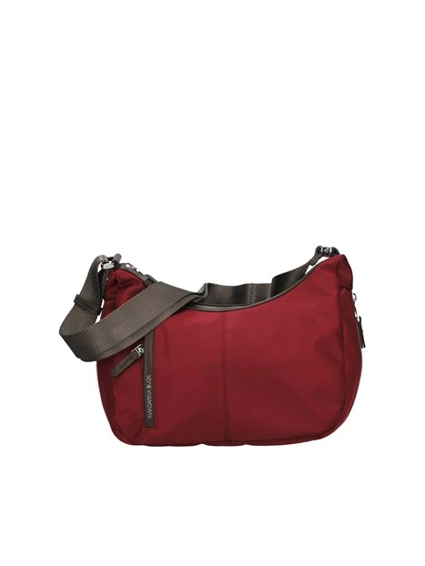 BORSA A SPALLA CON TASCHE ESTERNE DONNA ROSSO