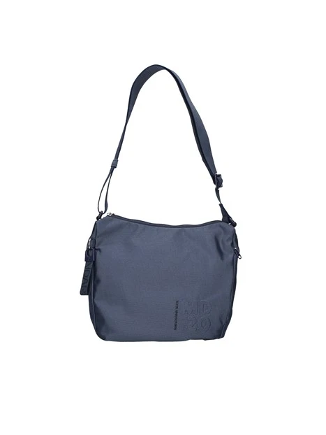 BORSA A TRACOLLA CON ZIP POSTERIORE DONNA BLU