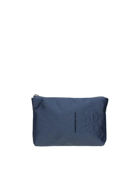 POCHETTE ZIPPATA CON LOGO DONNA BLU