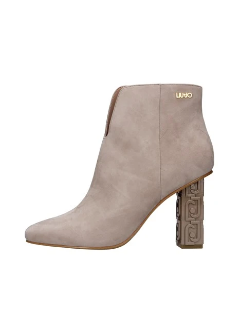 TRONCHETTI CON TACCO ALTO LOGATO DONNA BEIGE
