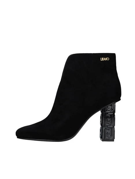 TRONCHETTI CON TACCO ALTO LOGATO DONNA NERO