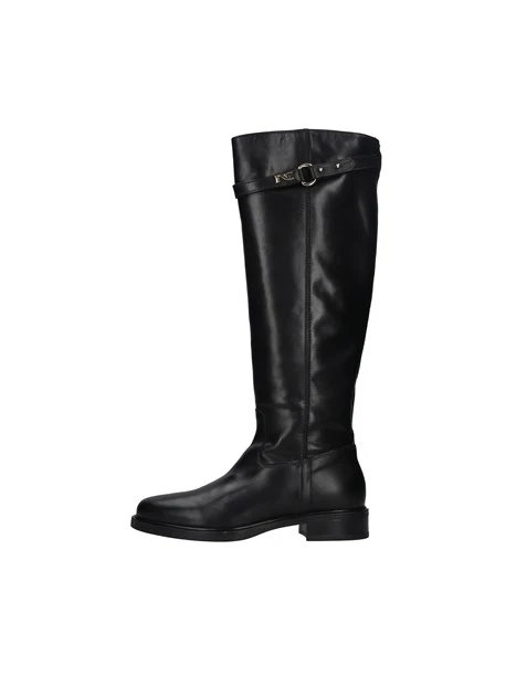 STIVALI CON CINTURINO ALTO DONNA NERO