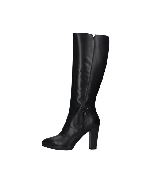 STIVALI CON DOPPIA ZIP DONNA NERO