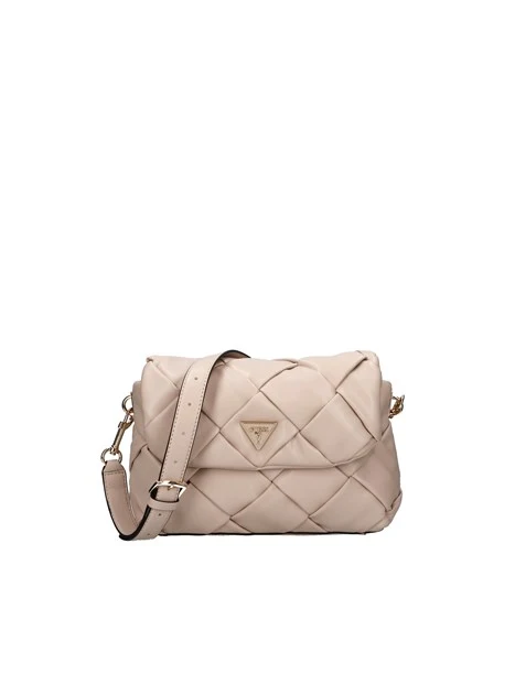 BORSA A SPALLA ZAINA FLAP INTRECCIATA DONNA BEIGE