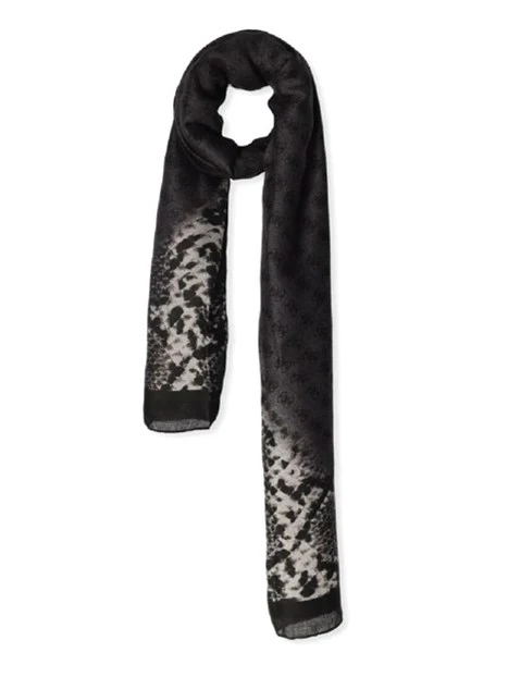 SCIARPA AJIONA CON LOGO DONNA NERO