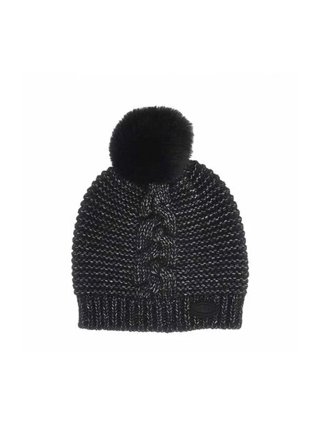 CAPPELLO POMPON DONNA NERO
