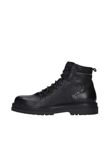 ANFIBI IN PELLE CON ZIP UOMO NERO