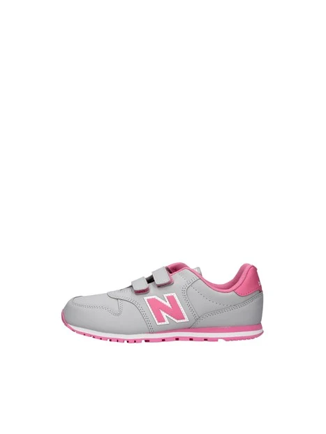 SNEAKERS 500 CON DOPPIO STRAPPO BAMBINA GRIGIO E ROSA