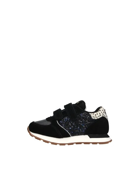 SNEAKERS KELLY BIG GLITTER CON STRAPPO BAMBINA NERO