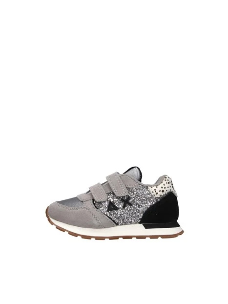 SNEAKERS KELLY BIG GLITTER CON STRAPPO BAMBINA ARGENTO