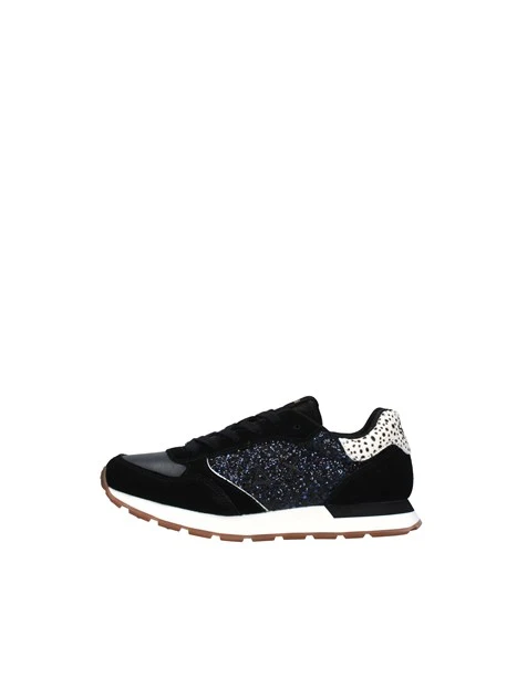 SNEAKERS KELLY BIG GLITTER  CON LOGO BAMBINA NERO