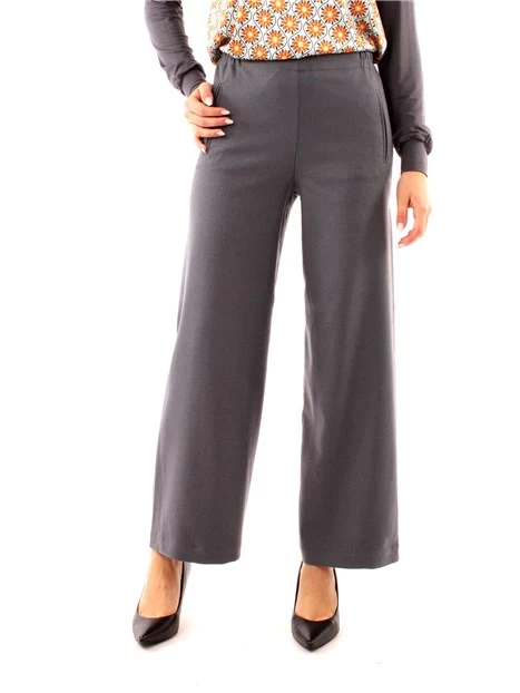 PANTALONI PALAZZO CON VITA ELASTICA DONNA GRIGIO