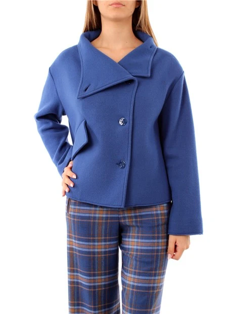 CAPPOTTO CORTO CABAN CON COLLO ALTO DONNA BLU