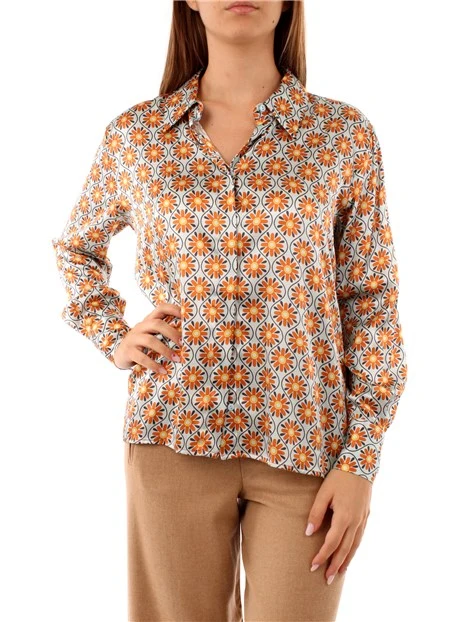 CAMICIA CON MARGHERITE DONNA CELESTE