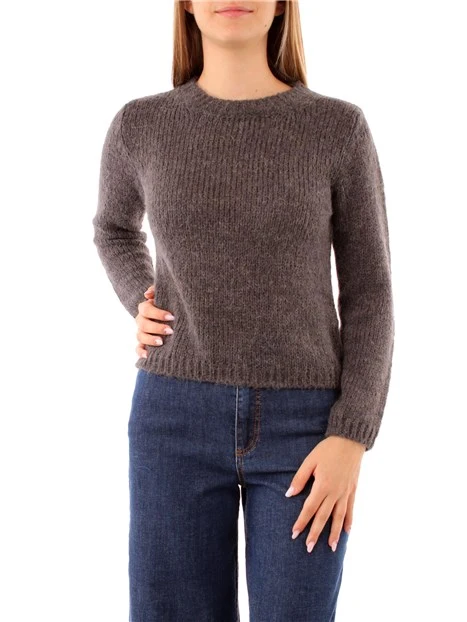 MAGLIA GIROCOLLO IN MISTO ALPACA DONNA GRIGIO