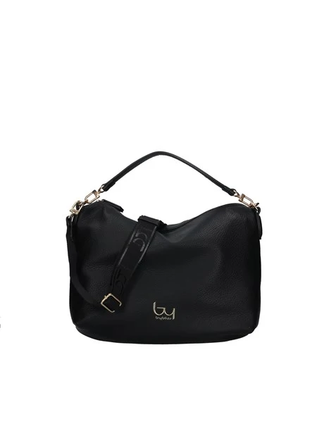 BORSA A SPALLA EFFETTO MARTELLATO DONNA NERO