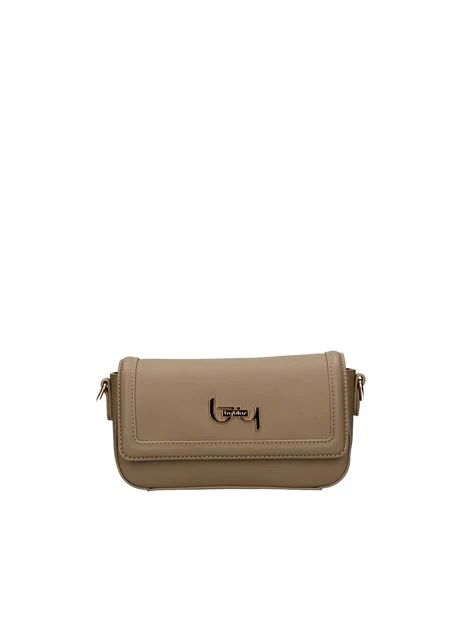 BORSA A SPALLA CON MANICO IN CATENA DONNA BEIGE
