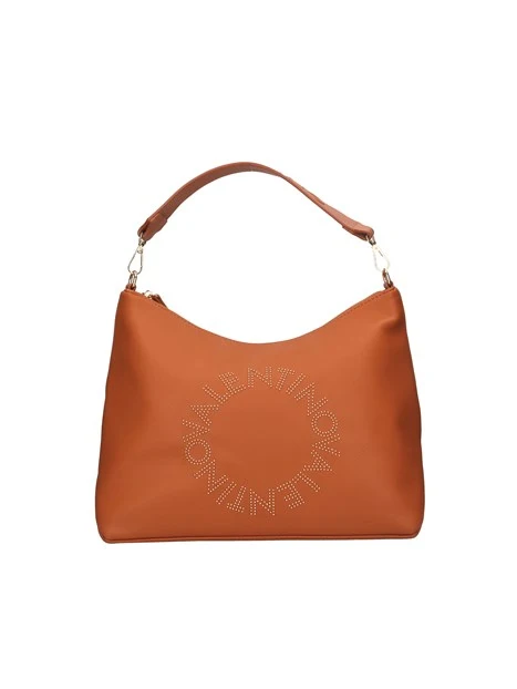 BORSA A SPALLA CON LOGO CIRCOLARE DONNA CUOIO