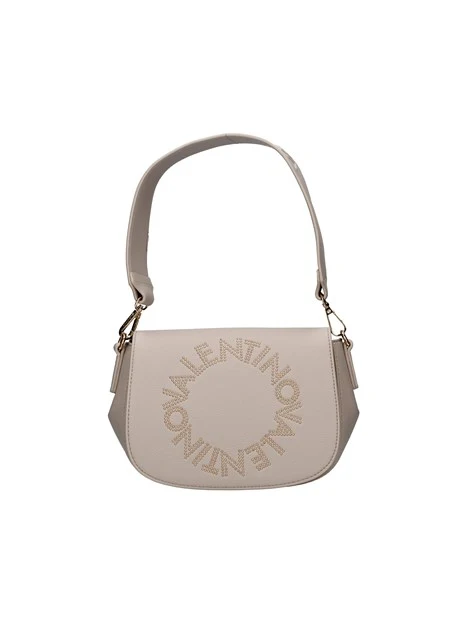 BORSA A SPALLA CON LOGO CIRCOLARE DONNA BEIGE