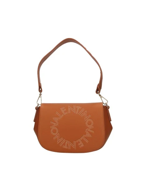 BORSA A SPALLA CON LOGO CIRCOLARE DONNA CUOIO