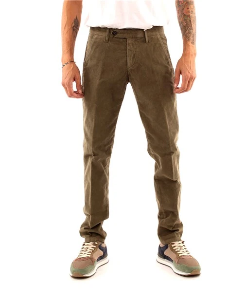 PANTALONI CHINO NEW ROLF IN VELLUTO UOMO MARRONE