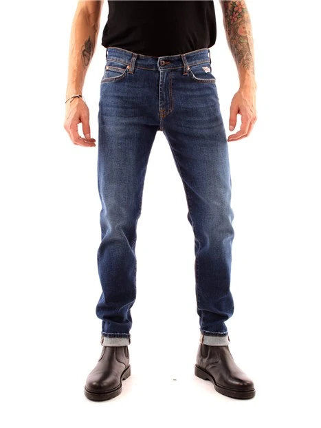 JEANS SKINNY CON LAVAGGIO MEDIO UOMO BLU