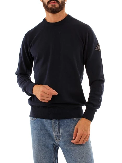 MAGLIA GIROCOLLO CREW NECK CON LOGO UOMO BLU