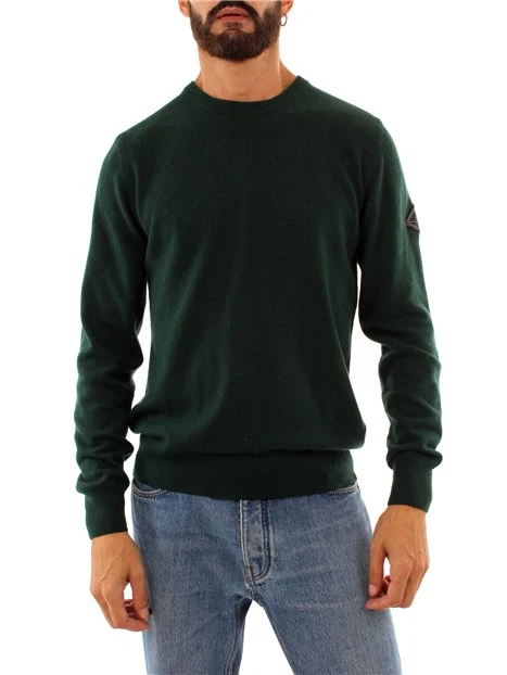 MAGLIA GIROCOLLO IN MISTO CASHMERE UOMO VERDE