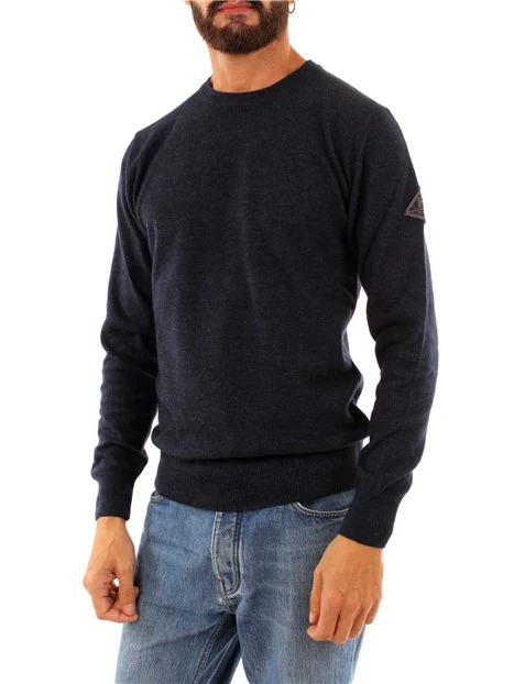 MAGLIA GIROCOLLO IN MISTO CASHMERE UOMO BLU