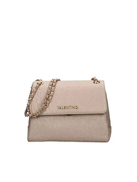 BORSA A SPALLA CON LETTERE DONNA BEIGE
