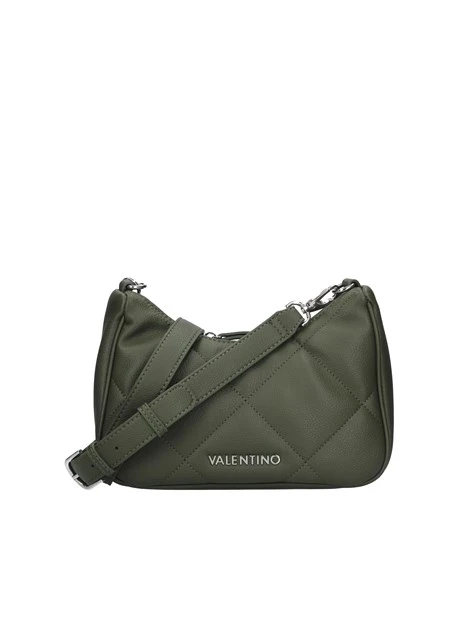 BORSA A SPALLA TRAPUNTATA CON TRACOLLA DONNA VERDE