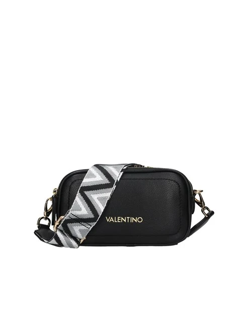 BORSA A SPALLA CON LOGO MOSAICO DONNA NERO